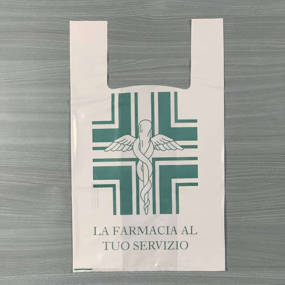 Sacchetto Farmacia resitente per fisiologiche e vetro in genere – 27+18×50